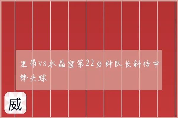 里昂vs水晶宫第22分钟队长斜传中锋头球